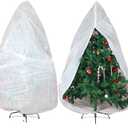 Shappy Christmas Tree Storage Bag 9 x 4 Feet Xmas Tree Cover Upright Dust Proof Bag with Zipper & Drawstring for Xmas Dust-Proof Christmas Fully Decorated Artificial Cover (White)
