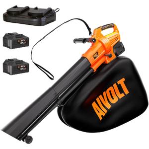 AIVOLT 3-in-1 Cordless Leaf Blower Vacuum Mulcher with 40L Bag
600 CFM 160 MPH,Brushless Motor,2×4.0Ah Batteries for Lawn, Yard Cleanup