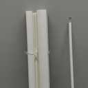 DEZ FURNISHINGS Cordless No Tools 1" Magnet Mini Blinds for Metal Doors, Room Darkening, 25" W x 42" H, White