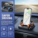Car Phone Holder 360 Degree Rotation, 360 Phone Holder Rotating Car for Car Navigation In-Car Dashboard, 360 Degree Phone Holder Horizontal & Vertical Screen Adjustment, Suction Cup Design(Black)