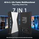 External Blu Ray Drives, 4K Portable Blu Ray Burner USB 3.0 Type-C UHD BD Player with SD/TF Port, CD/DVD Burner R/W 3D Blu Ray Drive, External 4k Blu Ray Drive Compatible with Windows Mac OS Laptop