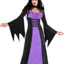 Morph Witch Costume Women, Wicked Costumes For Women, Halloween Costumes For Womens Adult (XX-Large, Purple)