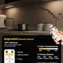 12" Ultra-Thin Under Cabinet Lighting Wireless, Aluminum Alloy Under Counter Lights for Kitchen, 3-Color-Temps Magnetic Closet Lights, Rechargeable Motion Sensor Light Indoor (3Pack, Black)