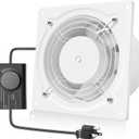 HG Power 6 Inch Exhaust Fan with Speed Controller, 308CFM Wall Exhaust Fanfor Kitchen, Bathroom, Metal Extractor Fan for Pet Room, Smoking Room, Attic, Garage, Window Ventilation (White)
