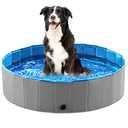 Jasonwell Foldable Dog Pet Bath Pool Collapsible Dog Pet Pool Bathing Tub Kiddie Pool Doggie Wading Pool for Puppy Small Medium Large Dogs Cats and Kids 32" Grey