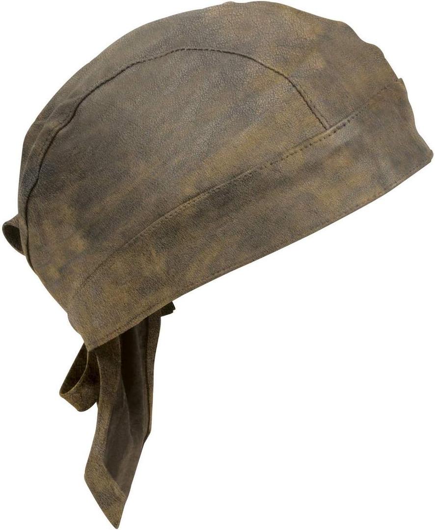 Milwaukee Leather MP7990 Unisex Distressed Brown Motorcycle Leather Cap (One Size)