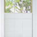 BlindsAvenue Cordless Top Down Bottom Up Cellular Honeycomb Shade, 9/16" Single Cell, Light Filtering, Cotton White, Size: 34.5" W x 72" H