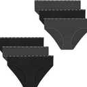 Hanes Girls' Big Moves Breathable Stretch Tween Underwear (14, Black/Grey)