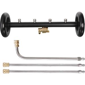 Tool Daily Dual-Function Undercarriage Cleaner,Surface Cleaner for Pressure Washer, 16 Inch, Underbody Car Wash Water Broom with 3 Pieces Extension Wand, 4000 PSI