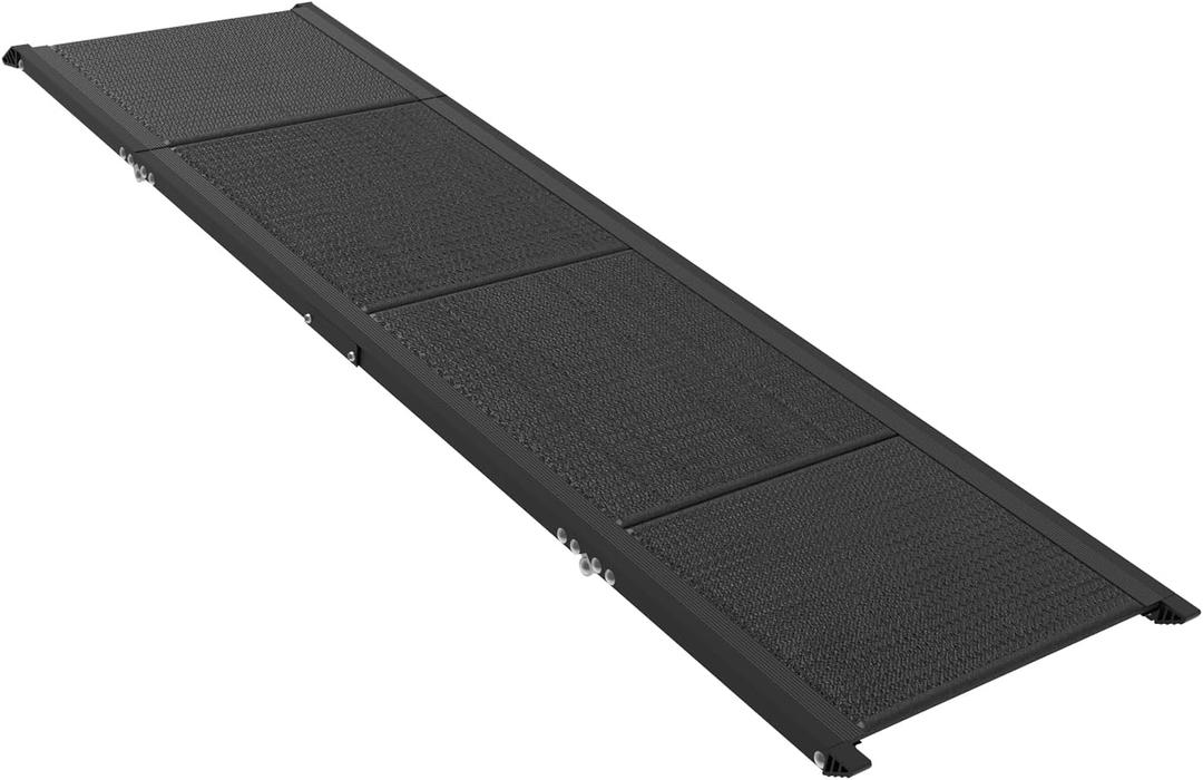 Dog Car Ramp for Large Dogs, Foldable Dog Steps Aluminum Dog Ramps, Dog Stairs with Nonslip Surface for High Beds, Trucks, Cars and SUV, Supports up to 240 lbs (67'' L x 17'' W)