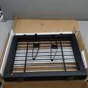 Dog Gate for Stairs, Foldable Dog Gate for Indoor Doorways House, Freestanding Pet Gates for Dogs, Doogie Puppy Fence Gate (3 Panel - 55 inches Wide, Black)