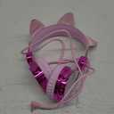 Adorable Over Ear Headset for Adults Cute Cartoon Unicorn Design with Plug Headphone for School Daily Use Volume Control for Safe Listening Finish Golden Pink