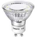 Lepro GU10 LED Light Bulbs Non-Dimmable, 5000K Daylight White GU10 Bulb Replacement for Recessed Track Lighting, 4W LED Bulbs with 100°Flood Beam for Kitchen, Range Hood, Living Room, Bedroom, 4 Pieces