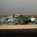 6 ft. Pre-Lit Snow Flocked Hinged Artificial Christmas Tree with 928 Tips and Metal Stand