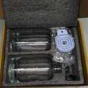 Molimoli Coffee Syrup Dispenser for Coffee Bar, Pump Dispenser, Glass Syrup Bottle w. Upgraded Pump, 16.9 oz 500 ml, Set of 2, Black