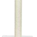 TRIXIE Parla Cat Scratching Post 24.4 Inch - Cat Scratcher with Soft Fabric Covering Base and Durable Sisal Rope - in Beige