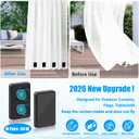 36pcs Outdoor Curtain Weights, Waterproof Magnetic Curtain Weights, Heavy Drapery Weights Bottom, Weighted Magnets for Heavy Wind, Shower Curtain, Garden Flag, Tablecloth (Black)