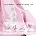 100% Pure Mulberry Silk Pillowcase for Hair and Skin, Queen Size 20*30 Cooling Silk Pillow Case by Zipper Closure, Smooth and Soft Dual Sides Silk Pillow Cover for Women. (Pink,Queen-1 Pcs)