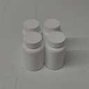 4PCS Empty Medicine Pill Bottle White Plastic Vials with Screw Cap Liquid Solid Powder Capsules Case Pill Tablet Holder Box Storage Container Reagent Bottle Travel Jar Pot (200ML)