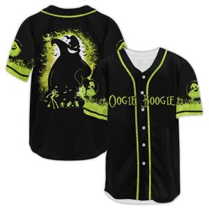 fat mummy Nightmare Baseball Jerseys for Men Women, Halloween Movie Christmas Shirt (S) Black-Green