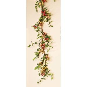 Worth Imports 5' Artificial Rose Hip Floral Garland, (Green Only)