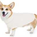 Cozy Stretch Dog Turtleneck Sweater Soft Warm Dog Knit Sweaters for Boy Girl Pets, Christmas Sweater Pullover for Small Medium Large Pup Winter Outfit,White L