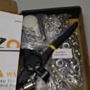 Grommet Tool Kit, Eyelet Tool Multi-Purpose Handheld Manual Hole Punch Rivet Press Plier Crimper 3 Interchangeable Dies with 900 Set 7/32" 5/16" 3/8" Metal Grommets Washers