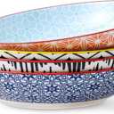 Pasta Bowls, 33oz Large Salad Bowl, Stoneware Serving Bowl Plates Set of 4 for kitchen, 8.5" Wide Bowls Dishes for Pasta, Soup, Fruit, Microwave Safe