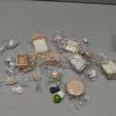 23 Pieces Dollhouse Mini Furniture Decoration Set DIY Accessories Including Dining Room Sitting Living Bedroom Toys for Baby Children Girls