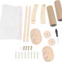 2 Pcs Cat Wall Steps with Hammock,Wall Mounted Space Saving Birch Wood Cat Wall Shelves,Multi Layer Stable Cat Climbing Ladder with Scratching Cushion for Hopping and Sleeping