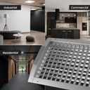 Repa Market 17" x 3" Inch Air Exhaust Grille for Round Ducts - 2 Adjustable Louvre Blades - Galvanized Air Supply Vent Cover - Side Fit Round Surface Canal Ducting from 6.30" to 15.74" Inches