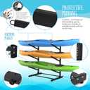 3-Levels Freestanding Kayak Storage Rack Adjustable SUP Canoe Stand