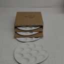 BIA Cordon Bleu 11" Oval Egg Plate, White, Pack of 4