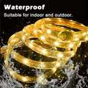 7 x 110V 2 Wire Warm Led Strip Lights Outdoor 50ft 3000K Led Rope Lights Indoor Waterproof Flexible Cuttable Connectable with UL Listed Power Supply for Home Bedroom Garden Decoration (Yellow)