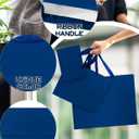 qiqee 10PCS Nordic Blue Gift Bags with Ribbon Handles Mulit Assorted Sizes Gift Wide Bags (2pcs Large 13", 4pcs Medium 9.6", 4pcs Small 6.3"22pcs Tissue Paper)