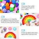 400 Pcs Multicolor Pom Poms for Crafts 1.5 Inch Fuzzy Craft Pompoms Balls for Family Classroom DIY Creative Christmas Decorations