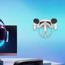 VR Wall Mount for Meta Oculus Quest 3S/Quest 3/Quest 2/Quest Pro/Rift-S/Vision Pro Headset & Controllers, Aluminum VR Wall Holder with 2 Storage Way, Desk Space Saving & Stable VR Stand, Silver