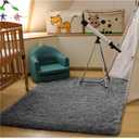 Ophanie Area Rugs for Living Room Bedroom, Washable Non-Slip Fluffy Soft Grey Shag Carpet, Indoor Floor Gray 4x6 Fuzzy Shaggy Living Room Plush Rug for Kids Home Dorm Decor Aesthetic