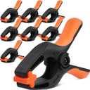 HORUSDY 8-Pack Spring Clamps Heavy Duty, 5-inch Large Plastic Clamps for Crafts with 2-3/8Inch Jaw Opening for DIY, Gluing, Clamping and Securing