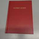 BookFactory Equipment Log Book - 168 Pages 5'' x 7'' Red Cover Section Sewn Hardbound (Made in USA) (Red Imitation Leather)