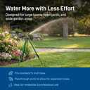 Orbit Tripod Lawn Zinc Impact Sprinkler - 360 Degree Rotating Yard Sprinkler with Adjustable Height - Heavy-Duty Zinc - High-Pressure Nozzle - for Large Lawn Coverage - 56667