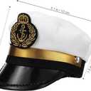 Pet Captains Hat White Sailor Hat for Cats Small Dogs Halloween Cosplay Costume Cap Doggy Navy Outfit Cosplay Apparel