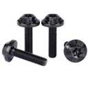 4Pcs Titanium M5x10 15 20mm Torx Head Bolt T30 Screw for Bicycle Motorcycle (Black, M5x20mm)