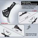 Fuel Pump Lock Ring Removal and Reinstall Tool Adjustable Fuel Lid Tank Cover Collar Ring Spanner 5.2''-7.6''