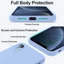 Vooii Compatible with iPhone XR Case, Upgraded Liquid Silicone with [Flat Edges] [Camera Protection] [Soft Anti-Scratch Microfiber Lining] Phone Case for iPhone 10 XR 6.1 inch - Light Blue