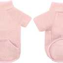 Turtleneck Dog Sweater, Thermal Dog Sweatshirt with Pocket Winter Pet Clothes Small Pet Outfits Soft Puppy Pullover (Pink, Small)