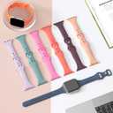 5 Pack Silicone Slim Bands Compatible with Apple Watch Band 38mm 42mm 40mm 44mm 41mm 45mm 46mm 49mm, Soft Narrow Sport Thin Strap for iWatch Ultra 3 2 1 Series 11/10/9/8/7/SE/6/5/4 Women Men