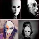 12 Pcs DIY White Mask, Halloween White DIY Masks,Plain Mask Paper Full Face Opera Masquerade Masks