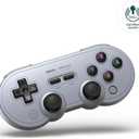 8Bitdo SN30 Pro Bluetooth Controller, Hall Effect Joystick Update, Compatible with Switch, PC, macOS, Android, Steam Deck & Raspberry Pi (Gray)