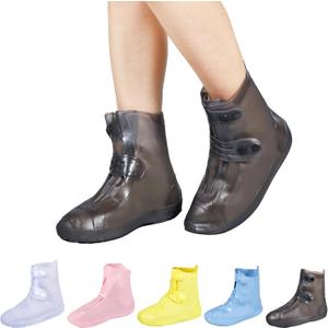 Dream Apparel Waterproof Rain Shoe Covers for Women Men, Non-Slip Reusable Foldable Boot Covers Rainproof Overshoes Over Shoes Galoshes (Medium, Brown)